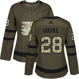 Damen Philadelphia Flyers Trikot Claude Giroux 28 Camo Grün Authentic